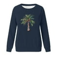 thumbnail image 2 of Maplenight Christmas Sweatshirts for Women Casual Crew Neck Pullover Sweatshirt Relaxed Fit Holiday Vacation Graphic Tees Tops, 2 of 3