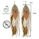 thumbnail image 2 of Vangania aretes largos mujer Buho Gold con plumas cuero y perla artesanal, 2 of 4