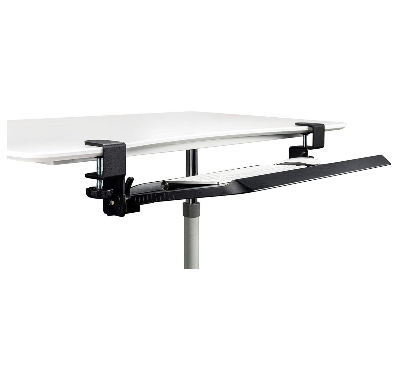 Clamping Under-Desk Keyboard Tray with Ergonomic 3-Angle Adjustment