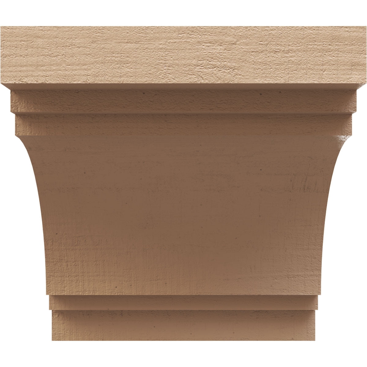 9"W x 9"D x 9"H Wide Pescadero Rough Cedar Woodgrain TimberThane Corbel, Primed Tan