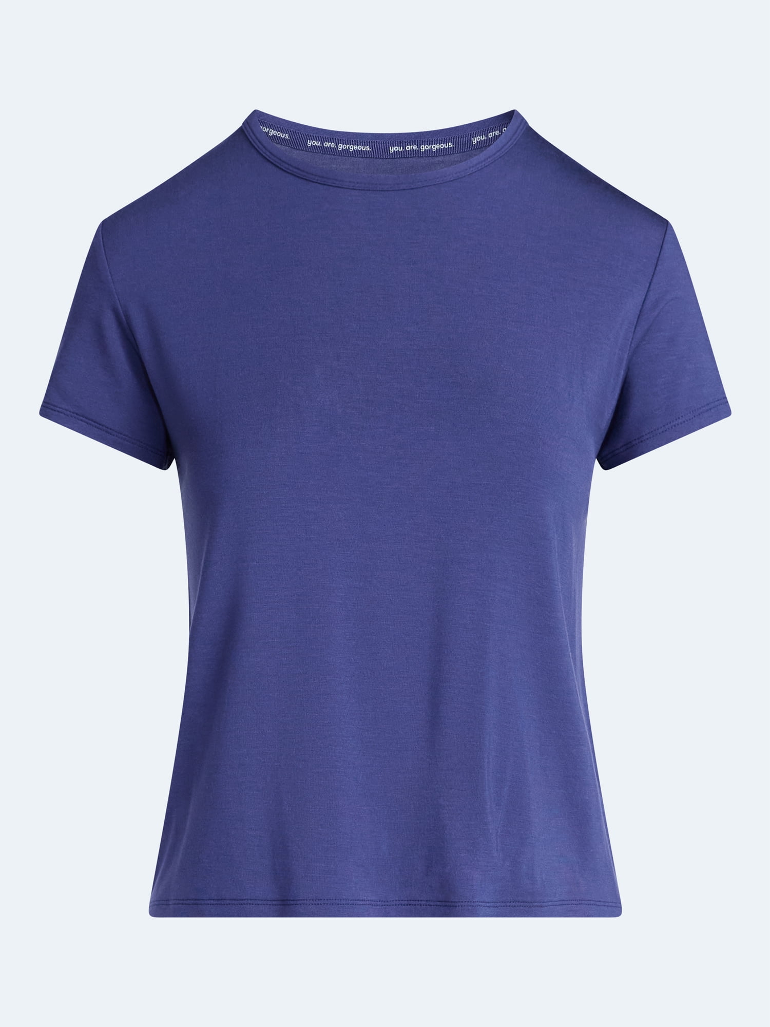 Joyspun Women’s Scoop Neck Sleepwear Modal Tee with Short Sleeves, Sizes S-3X