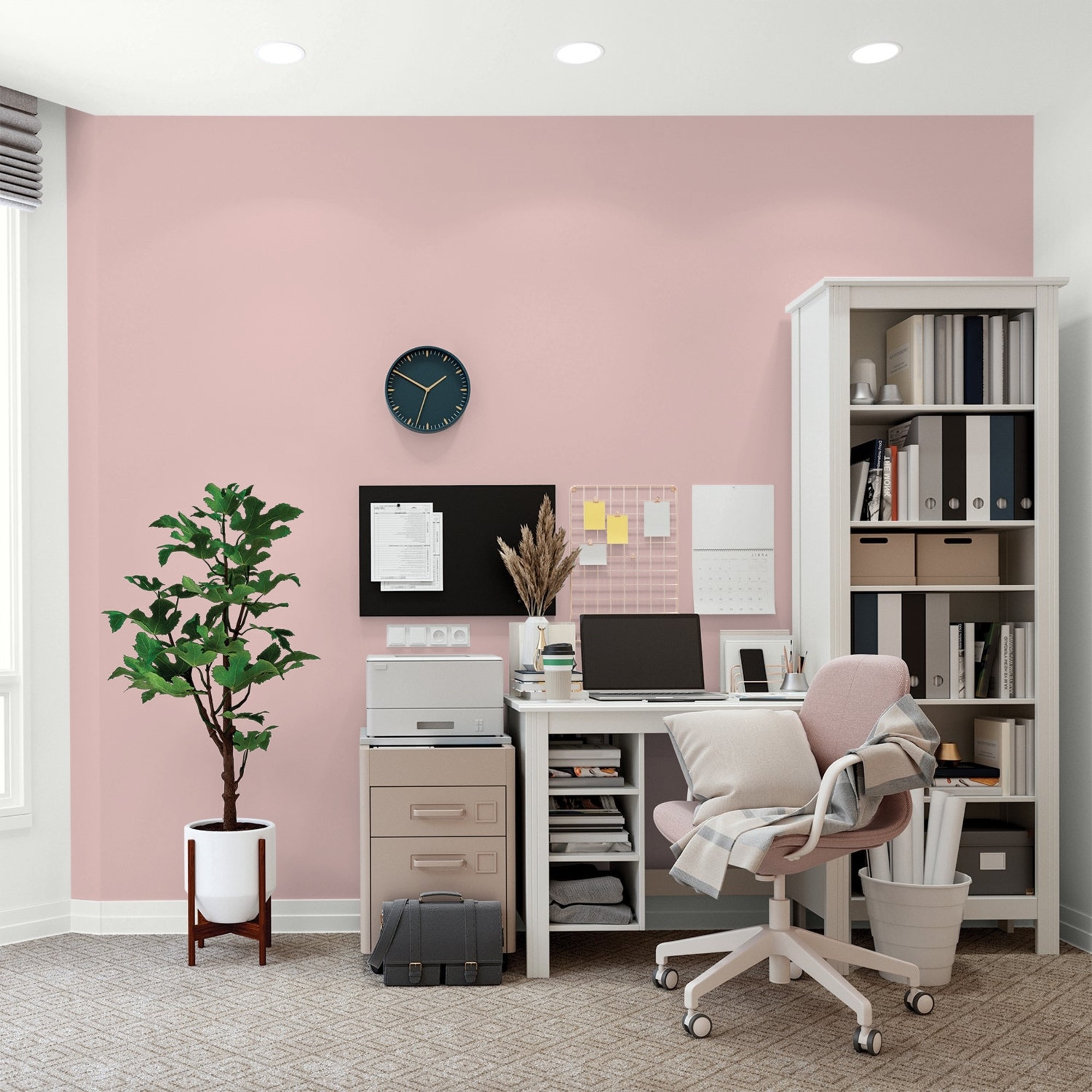 Glidden Fundamentals Strawflower / Pink, Flat Interior Paint, 5 Gallon