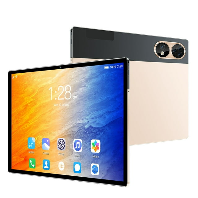 Tablette 10 Pouces, Tablette Android 10 Pouces Haute Configuration 4+64G All Netcom Tablette Android 10.1 Pouces Ordinateur Tablette Android 10 Cœurs Ips Haute Définition 5G Wifi Bluetooth Appel Vocal Jeu Bureau Tablette