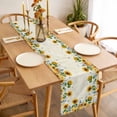 thumbnail image 3 of Table Runner 60 Inches Long for Kitchen Dining, Sunflowers Dresser Scarf Farmhouse, Dining Table Decorations for Wedding/Parties, Floral Green Leaves Bees Watercolor 13 x 60 In, 3 of 8