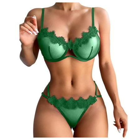 Yuhangmm Women s Sexy Mesh See Through Lace Three Point Sexy Underwear Mesh Bodysuit for Women Sexy Lingerie