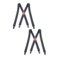 thumbnail image 1 of Buyless Fashion 2 pack Suspenders for Men - 48" Adjustable Straps 1 1/4" - X Back With Black Clips, 1 of 7