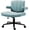 Pure Blue, variant on Criss Cross Desk Chair, Adjustable Wide Rolling Office Chairs for Women, Comfortable Cross Legged with Arms and Wheels, Gaming Vanity Chairs, Green