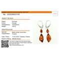 thumbnail image 4 of Samara Genuine Baltic Honey Amber Dangle Earrings in 925 Sterling Silver – Leverback Drop Earrings for Women, Handmade in Poland, 4 of 7