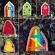 thumbnail image 1 of Miniature Fairy Gnome Window Door Elf Home Creative Yard Art Garden Sculpture Outdoor Garden Decor Fairy Elf Door CraftA pink He Qiyong unisex, 1 of 1