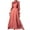 Watermelon Red, variant on Women's Neck Long Sleeve Dress Satin Puff Sleeve Dress Elegant Evening Gown Maxi Dress White S