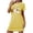 Yellow, variant on Sakmal Lightweight Moomoo Nightgowns Women Halloween Plus Size Playful White Moomoo Dress Ghost Print Crew Neck Short Short Sleeve Nightgowns S-2XL