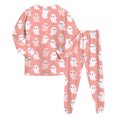 thumbnail image 2 of NIEWTR Toddler Baby Boy Girls Halloween Pajamas Set Kids Pumpkin Ghost Sleepwear 2 Pcs Pjs Cute Cartoon Print Long Sleeve Top and Pants, 2 of 2