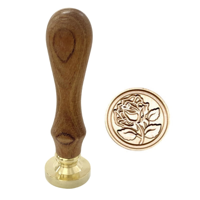 Wooden Handle Retro Stamp Wax Seal Stamp for Wedding Decorative Sealing Stamp 