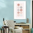 thumbnail image 3 of IDEA4WALL Framed Canvas Prints Wall Art Striped, Dotted & Spiral Pastel Pink Circles Abstract Shapes for Living Room, Bedroom, Office Ready to Hang - 24x36 inches, 3 of 4