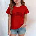 thumbnail image 2 of Ketyyh-chn99 T Shirts Toddlers Girls Short Sleeved Tops Comfortable Breathable Fashionable Printed Girls Tops Size for 9-10 Years,Red, 2 of 5