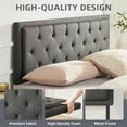 thumbnail image 4 of Weture Upholstered Queen Headboard, Panel Headboard, Adjustable Height, Darkgrey, 4 of 7