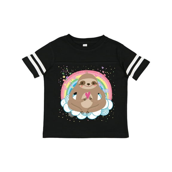Inktastic Sloth Yoga Rainbow Girls Toddler T-Shirt
