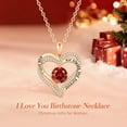thumbnail image 3 of NICKSUN Christmas Gifts for Women Rose Gold Plated Heart Birthstone Necklaces for Women, Ideal Anniversary or Birthday Jewelry Gifts for Wife Girlfriend Her, 3 of 15