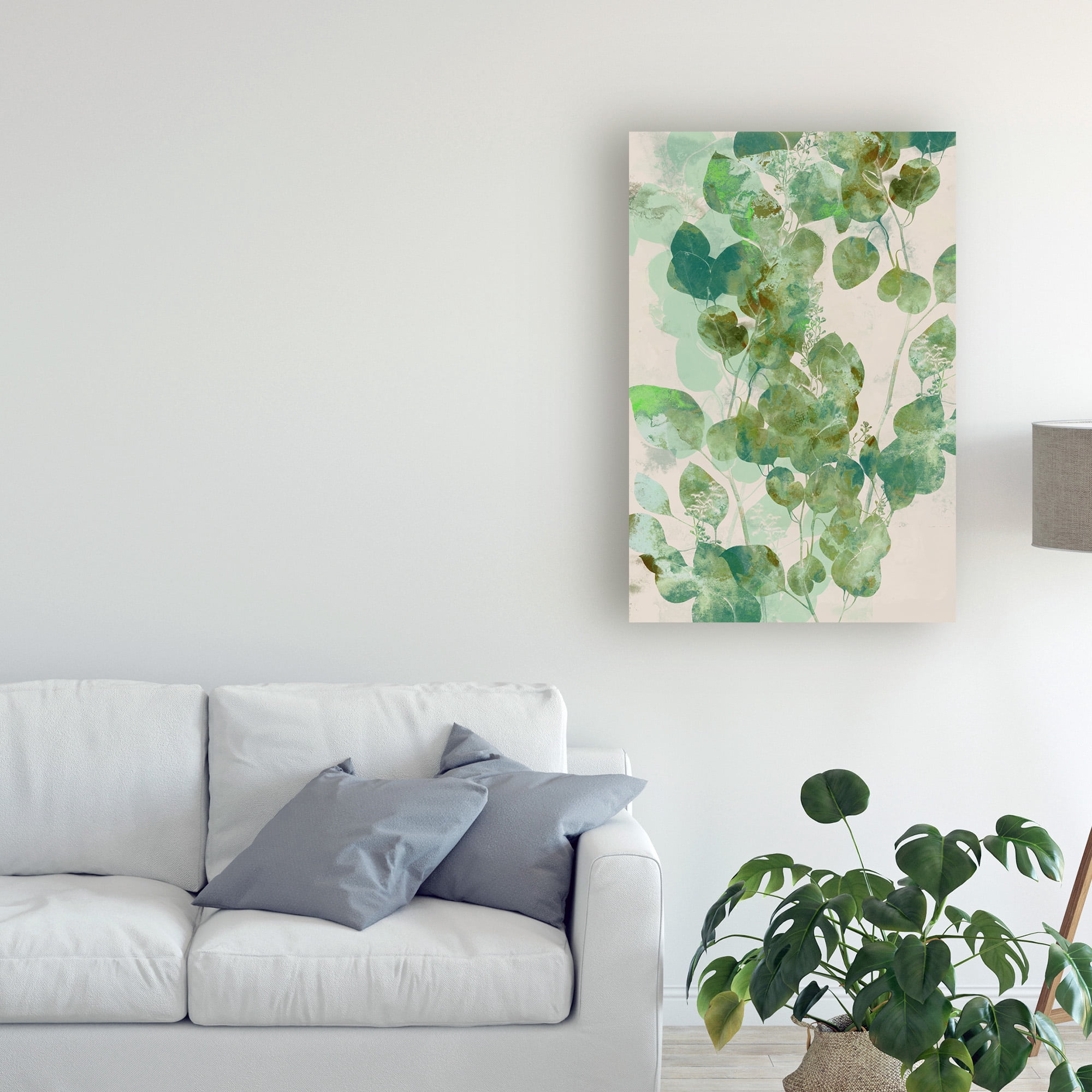 Trademark Fine Art 'Watercolor Eucalyptus I' Canvas Art by Jennifer Goldberger