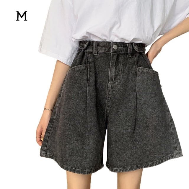 Pantalones cortos de cintura alta para mujer Pantalón corto suelto Pantalón corto de verano M Methold AP001723-10