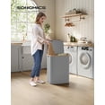 thumbnail image 2 of Cesto de Ropa SONGMICS con 2 Secciones, 130L, con Tapa, Gris Paloma, 2 of 8