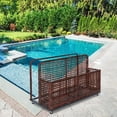 thumbnail image 2 of Pool Float Storage, Outdoor Storage, Patio Poolside Float Storage Box, PE Rattan Outdoor Pool Caddy with Rolling Wheels, Floaties, Patio,Beach-Sturdy & Movable, 2 of 9