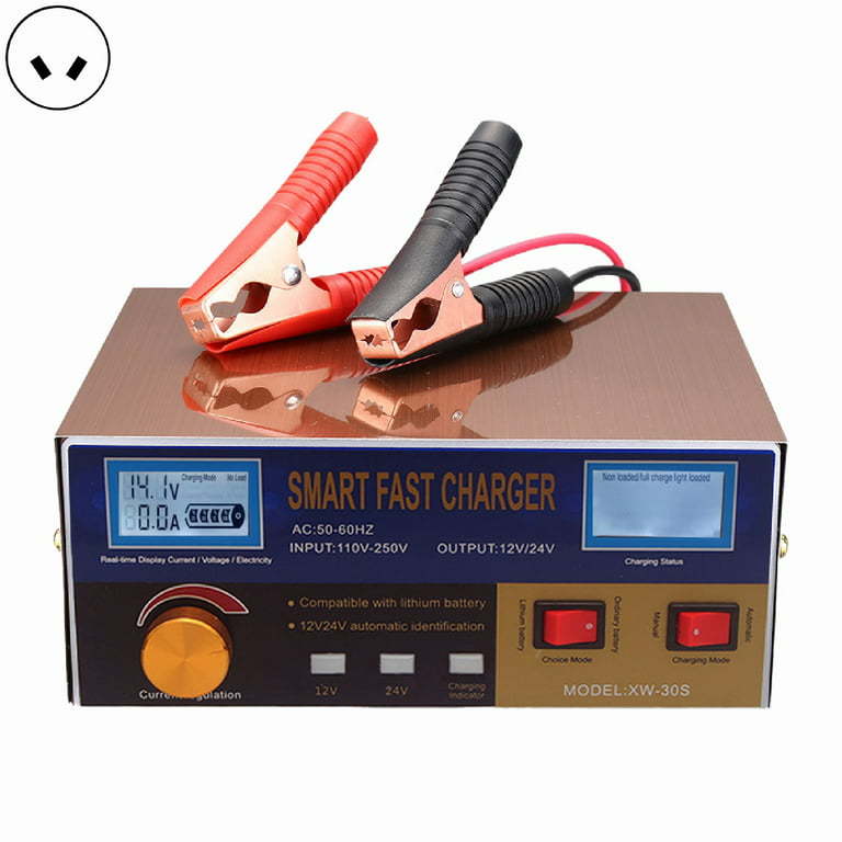 XWQ Battery Charger Pulse Repair High Power Antiflaming 400W 12V 24V  Storage Battery Maintainer for Car