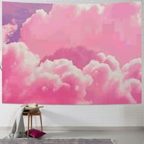 Shiartex Pink Cloud Tapestry Pink Tapestry Sky Tapestry Wall Hanging for Ceiling Backdrop Wall Decor for Teen Girl Women Bedroom Living Room Dorm 60x50inch