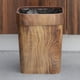 thumbnail image 5 of Bote de basura cuadrado de grano de madera, de plástico, para el hogar, descubierto, para oficina y baño, 5 of 5