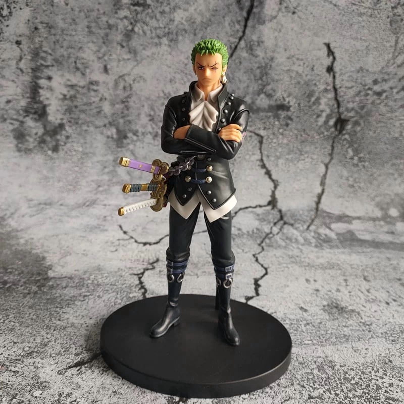 Newly Zoro Figure Standing Handsome Roronoa Zoro Figurine 17cm/6.7inch PVC Characters Collectible Handicrafts for Anime Fans Gifts