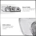thumbnail image 4 of AJP Distributors JDM Replacement Chrome Housing Clear Lens Clear Signal Reflector Driving Headlights Assembly Left & Right Pair + Bumper Corner Lights Lamps Set For Toyota Camry XV20 2000 2001 00 01, 4 of 7