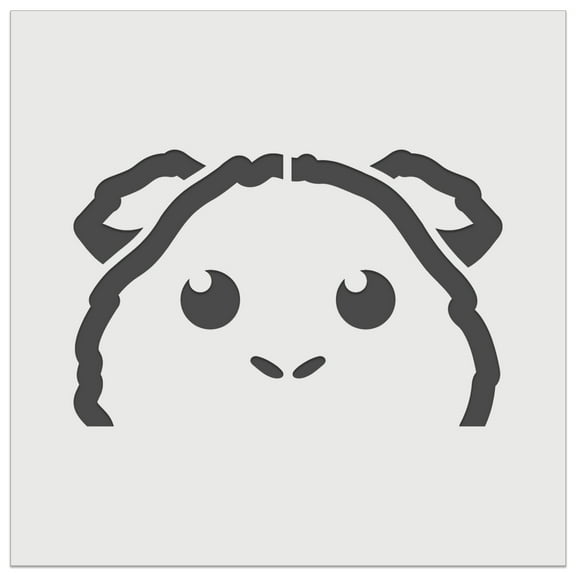 Peeking Guinea Pig DIY Cookie Wall Craft Stencil - 5.5 Inch