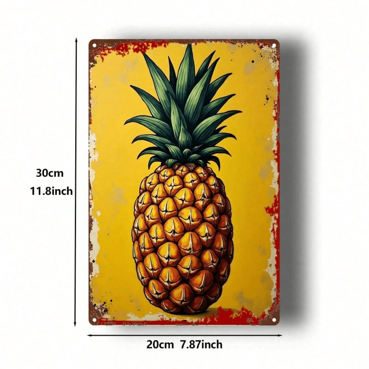Vintage Pineapple Metal Sign 8x12 Inch, Rustic Waterproof" Wall Plaque, Sign For Living Room Game Room Kids