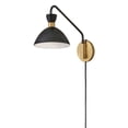 thumbnail image 5 of 83250BK-HB Lark Simon - 1 Light Plug-In Wall Sconce In Mid-Century Modern Style-13.25 Inches Tall and 8 Inches Wide-Black/Heritage Brass Finish, 5 of 16