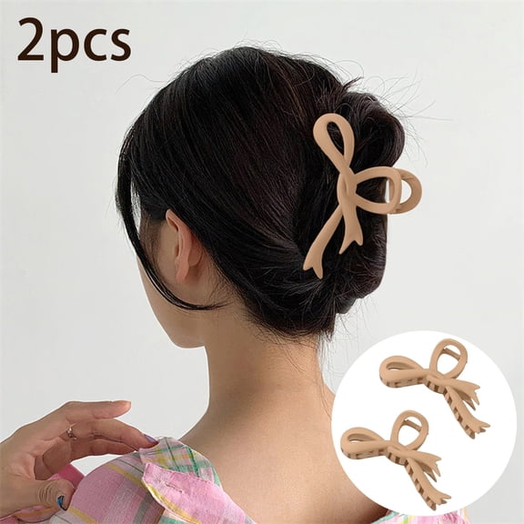 2PCS Bow Streamer Hair Clip for Women - Elegant Hair Accessories for Everyday Styling Versatile Hairpin and Headband Combination 2PCS