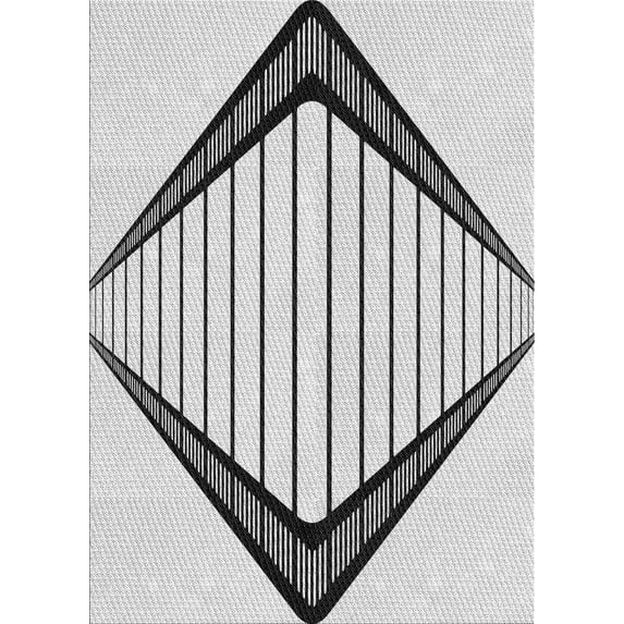 Ahgly Company Indoor Rectangle Patterned Gray Novelty Area Rugs, 2' x 4'