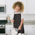 thumbnail image 4 of Black Christmas Star Pattern Kids Aprons for Girls and Boys,Adjustable Neck Strap Toddler Aprons for Kids Cooking Baking, 4 of 7