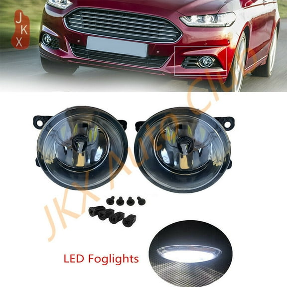 For Ford Fusion 2013-2016 Clear Bumper LED Bulb Fog Lights Driving Lamps 1 Pair