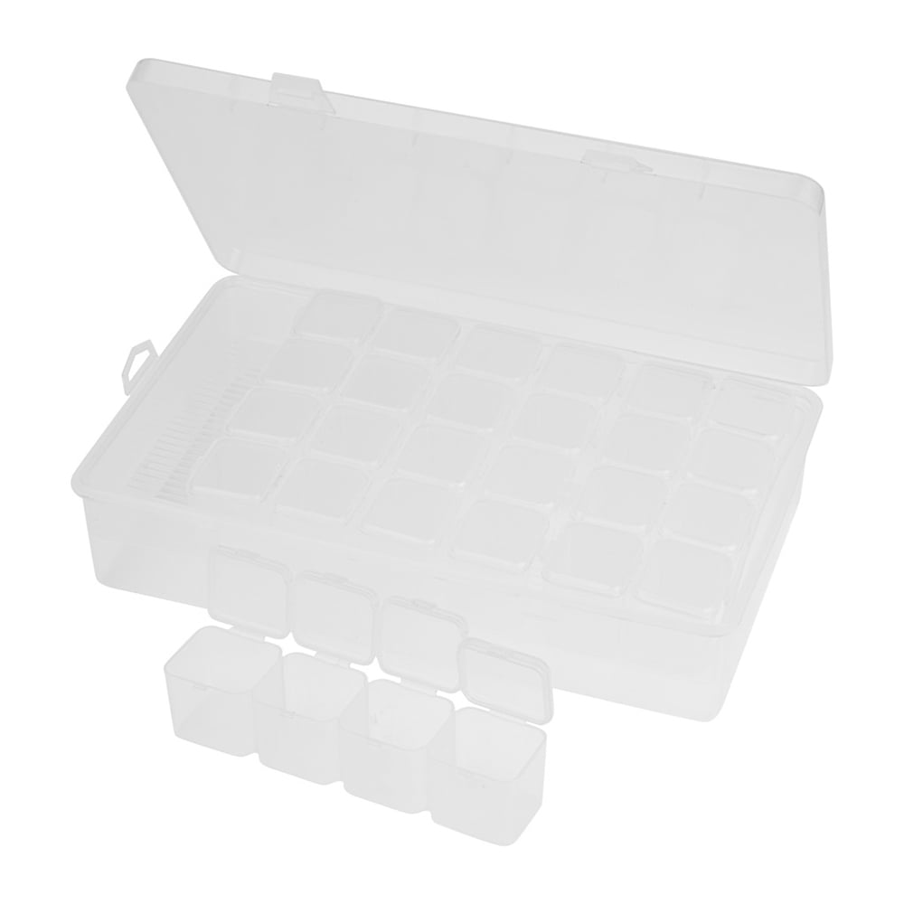 3 Packs 28 Slots Diamond Painting kits Plastic Storage Box Nail Art