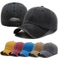 thumbnail image 2 of New Unisex Cap Plain Color Washed Cotton Baseball Cap Men & Women Casual Adjustable Outdoor Trucker Snapback Hats Dropshipping54cm-62cm Gao Jinjia LED, 2 of 2