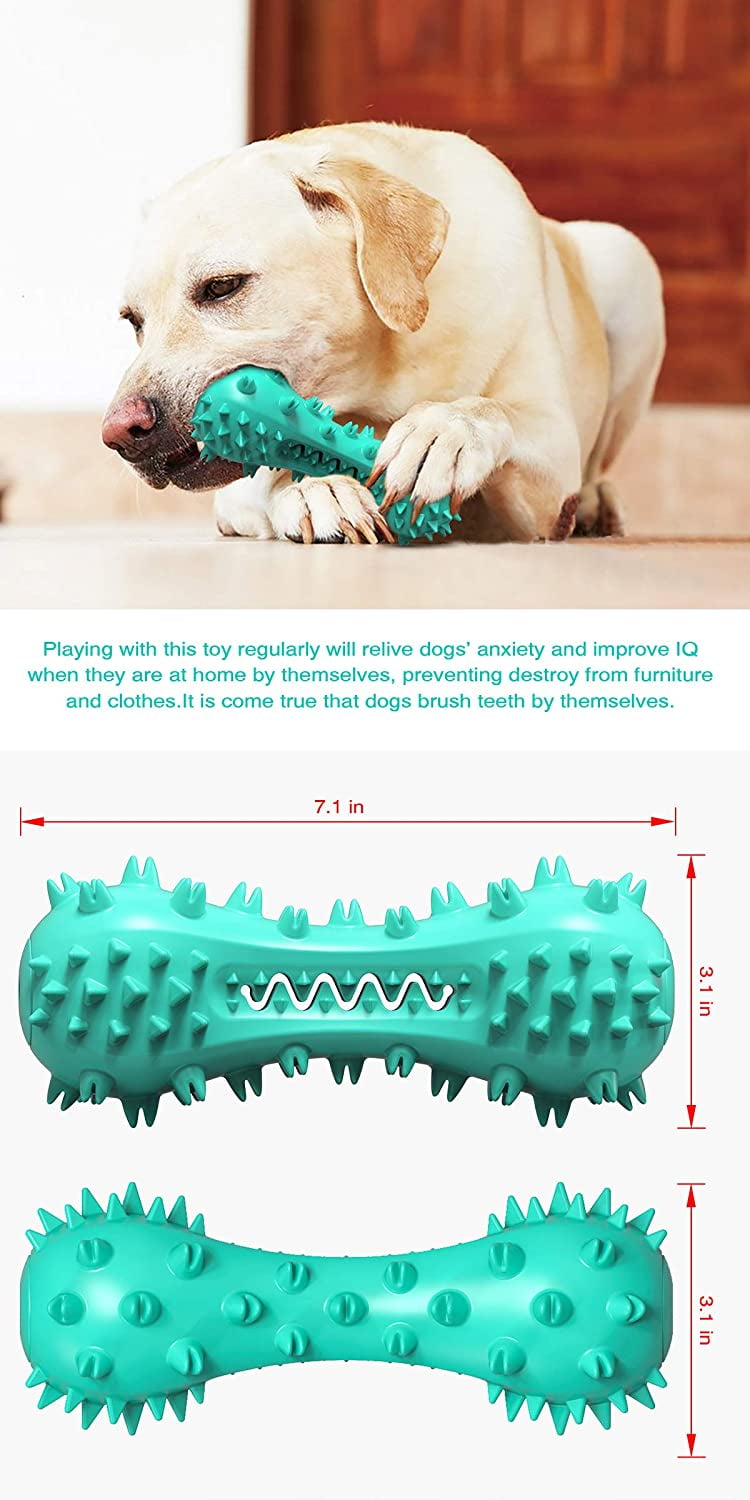 3Pcs Dog Toy Shaped Hard Rubber Chew Toy with Convex Design, Strong,  Interactive, for Large Small Dogs, Cleans Teeth and Massages Gums 