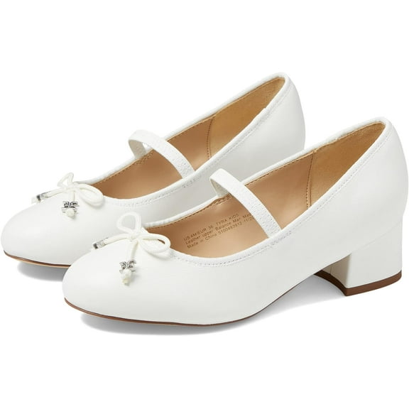 Sam Edelman Girl's Tyra Mary Jane Block Heels Bright White 13M