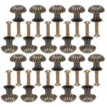 LYUMO  20Pcs Zinc Alloy Metal Drawer Pulls Vintage Mushroom Shape Green Bronze Knob Set for Drawers Jewelry Boxes