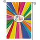 thumbnail image 1 of Bandera de jardín de doble cara con diseño de arcoíris y sol, ideal para desfiles de la comunidad LGBTQ, orgullo gay, lesbianas, transgénero y bisexuales, decoración para exteriores de 30 x 45 cm, 1 of 7
