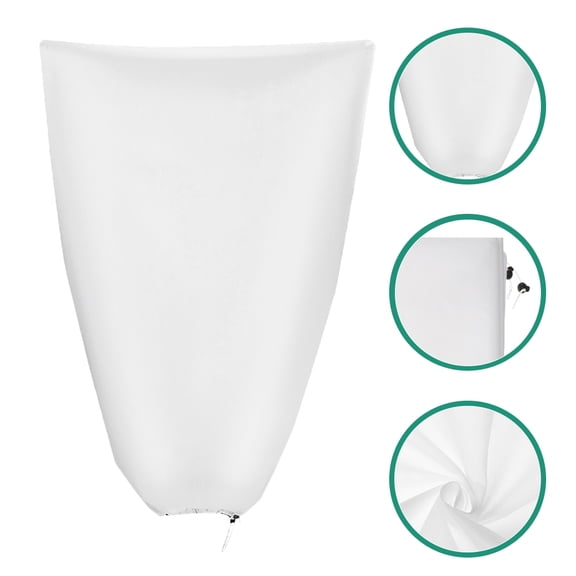 TABLZONE Outdoor Plant Frost Cover, White Non-Woven Fabric with Windproof Drawstring for Garden Plants