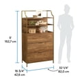 thumbnail image 5 of Bedroom 3-Drawer Dresser with Shelves, Sindoori Mango Finish, 5 of 6