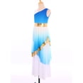 thumbnail image 4 of vastwit Kids Girls Elegant Praise Dance Dress Liturgical Worship Sleeveless Metallic Full Length Worship Robe Tunic Gown Royal Blue 6, 4 of 7