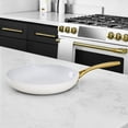 thumbnail image 4 of Thyme & Table 12" Non-Stick Signature Ribbed Fry Pan- White & Gold, 4 of 6