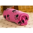 thumbnail image 3 of lionlar Warm Fleece Pet Dog Blanket Cartoon Paw Print Pattern Soft Bed Mat, 3 of 6