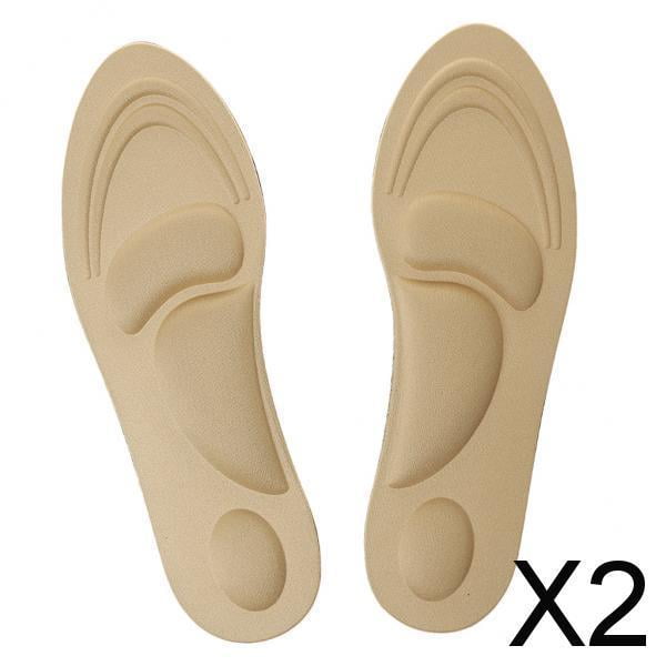 6x3D Esponja para Aliviar El Dolor Plantillas con Arco Insertos para Zapatos Desnudo 2 piezas